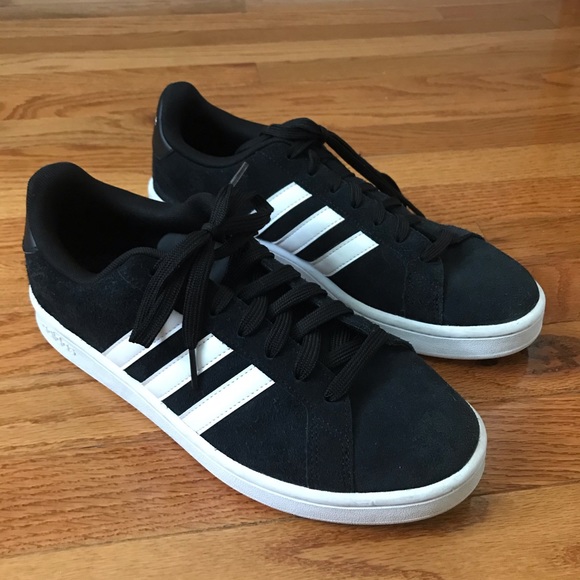 adidas grand court men's suede sneakers